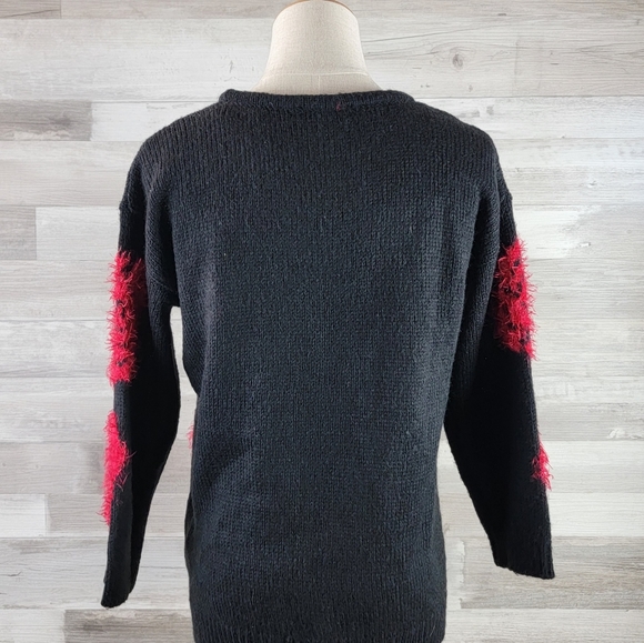 Cable & Guage Raised Rose Ribbed Knit Sweater Womens Size Small - Picture 3 of 16